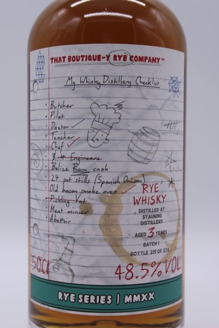 Stauning Rye 3 Jahre That Boutique-y Rye Whisky Company - 48,5% – Bild 2