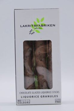 Lakritsfabriken Ramlösa mit Schokoladenüberzug und Lakritzgranulat - 45g