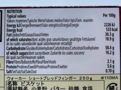 Walkers Pure Butter Shortbread Fingers - 250g – Bild 3