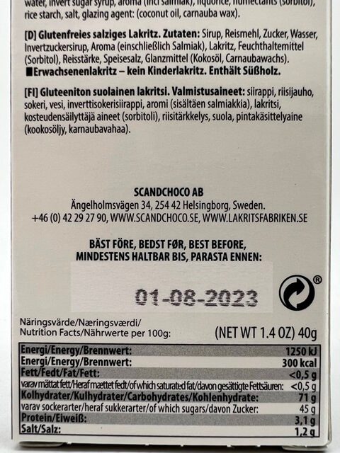 Lakritsfabriken Ramlösa Salty - 40g – Bild 2