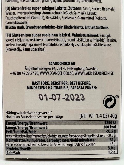Lakritsfabriken Ramlösa Super Salty - 40g – Bild 3