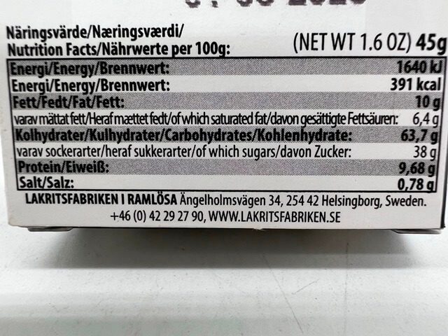 Lakritsfabriken Ramlösa mit Schokoladenüberzug und Lakritzgranulat - 45g – Bild 3