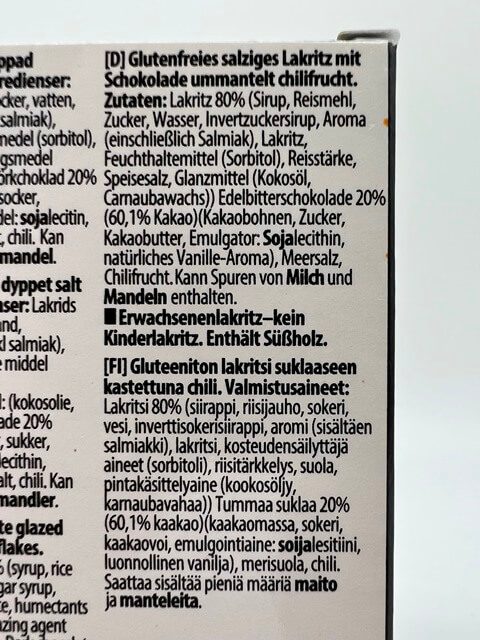 Lakritsfabriken Ramlösa mit Schokoladenüberzug und Chili Flocken - 45g – Bild 2