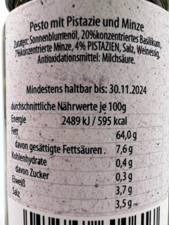 Pesto Pistazie und Minze DeWi - 135g – Bild 2