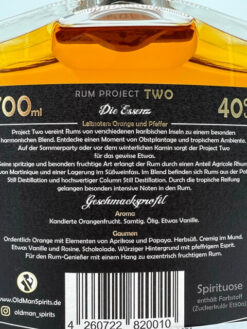 Old Man Rum "Project Two" Spiced Orange - 40% – Bild 2