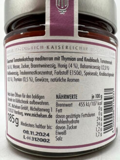 Gourmet Ketchup Thymian & Knoblauch Michelsen - 185g – Bild 2