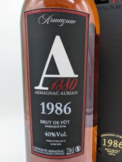 Armagnac Aurian 1986 - 40,0% – Bild 2