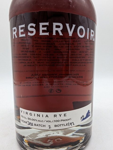 Virginia Rye Triple Reservoir Virginia Rye – 50% - Handschriftliche Genüsse aus der Region ...