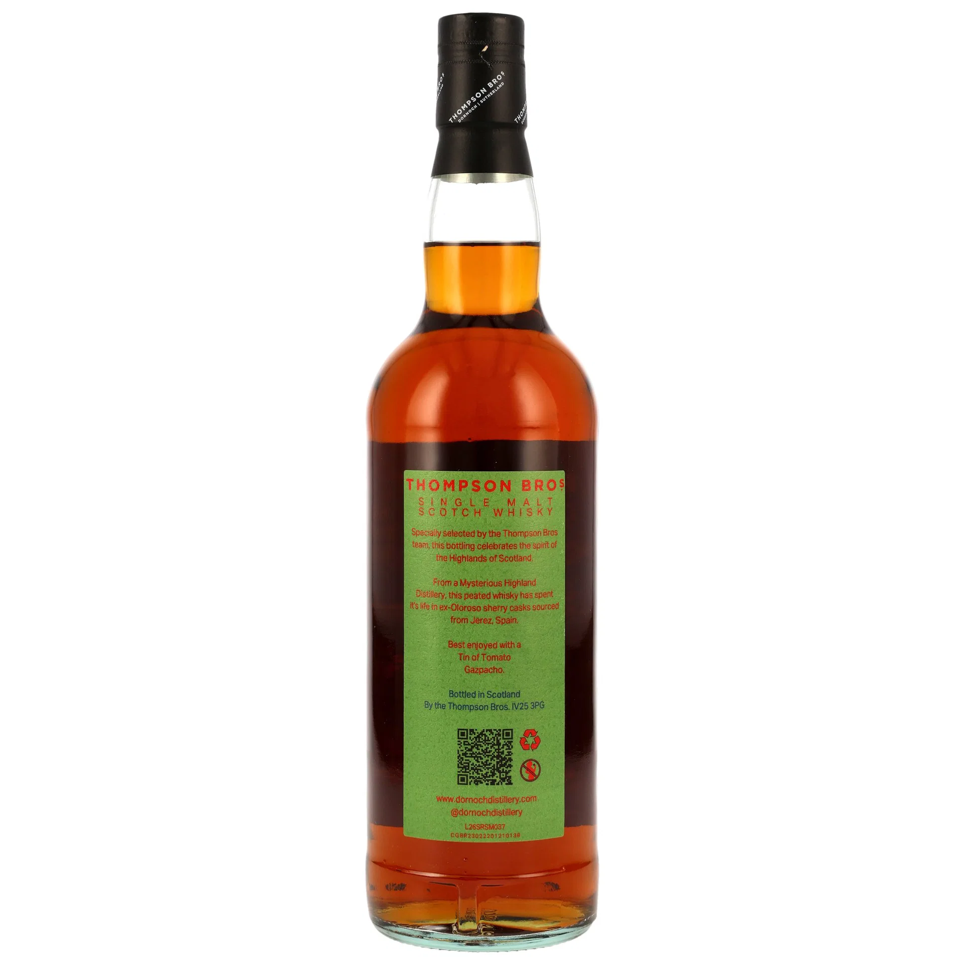 Peated Highland Single Malt 18 Jahre Thompson Bros - 45,7% – Bild 2