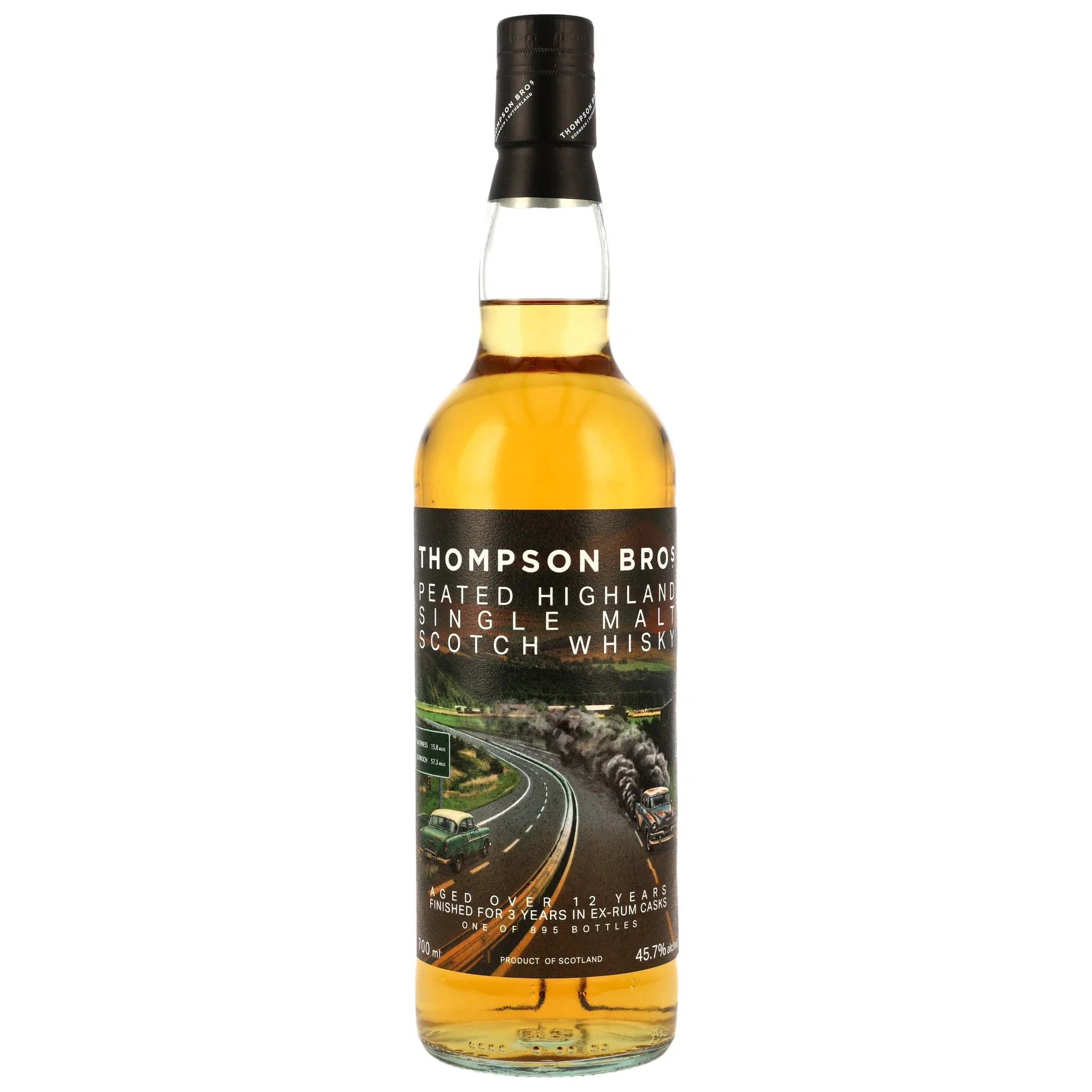 Peated Highland Single Malt 12 Jahre Thompson Bros - 45,7%